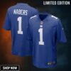 Men's New York Giants Malik Nabers Nike Royal Player Game Jersey