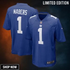 Men's New York Giants Malik Nabers Nike Royal Player Game Jersey