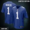Men's New York Giants Malik Nabers Nike Royal Player Game Jersey