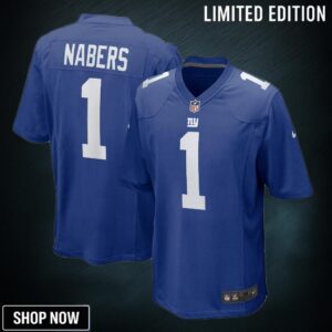 Men's New York Giants Malik Nabers Nike Royal Player Game Jersey