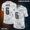 Men's Philadelphia Eagles Devonta Smith Nike Arctic Camo Salute To Service Limited Jersey