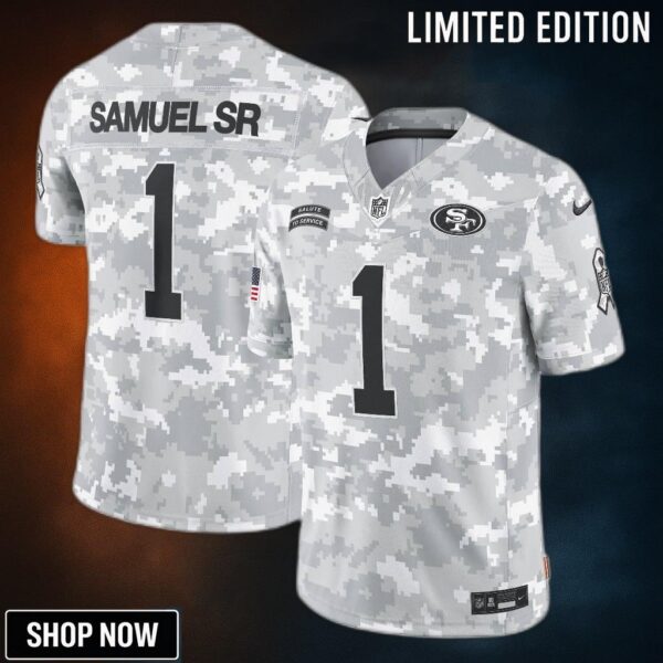 Men's San Francisco 49ers Deebo Samuel Sr Nike Arctic Camo Salute To Service Limited Jersey