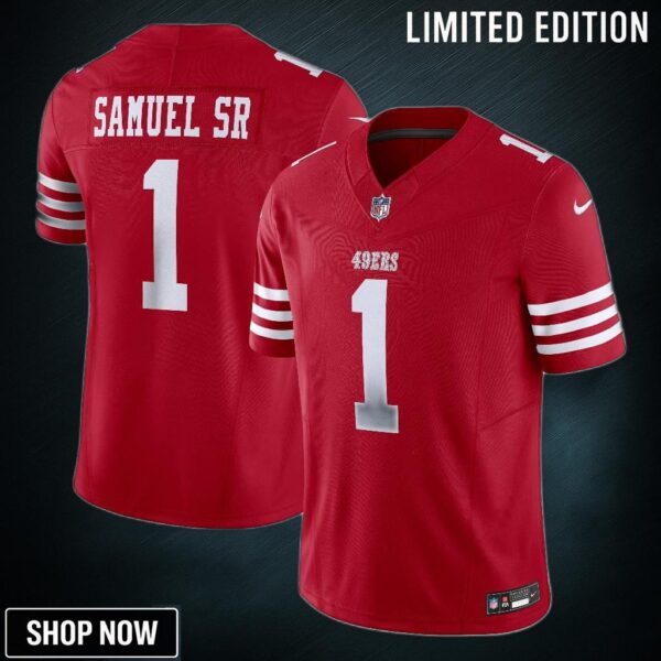 Men's San Francisco 49ers Deebo Samuel Sr Nike Scarlet Vapor F.u.s.e. Limited Jersey