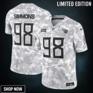 Men's Tennessee Titans Jeffery Simmons Nike Arctic Camo Salute To Service Limited Jersey