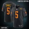 Men's Washington Commanders Jayden Daniels Nike Black Alternate Game Player Jersey