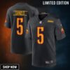 Men's Washington Commanders Jayden Daniels Nike Black Alternate Game Player Jersey