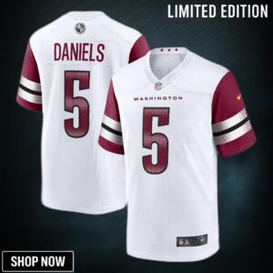 Men's Washington Commanders Jayden Daniels Nike White Player Game Jersey