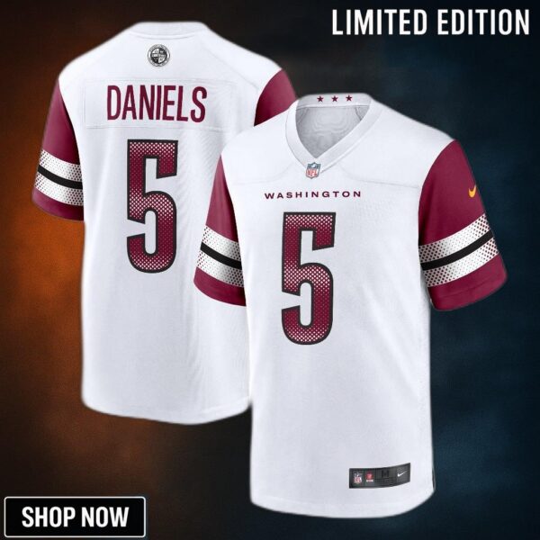 Men's Washington Commanders Jayden Daniels Nike White Player Game Jersey