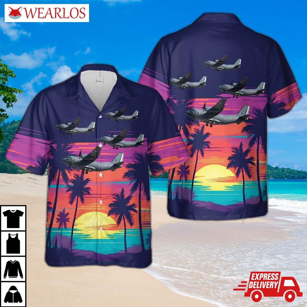 Mexican Air Force Alenia C-27j Spartan Hawaiian Shirt