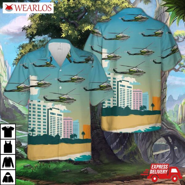 Miami Dade Fire Rescue Bell 412ep Hawaiian Shirt