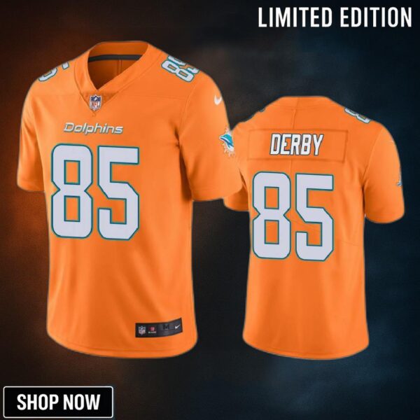 Miami Dolphins A.j. Derby Orange Nike Color Rush Limited Jersey