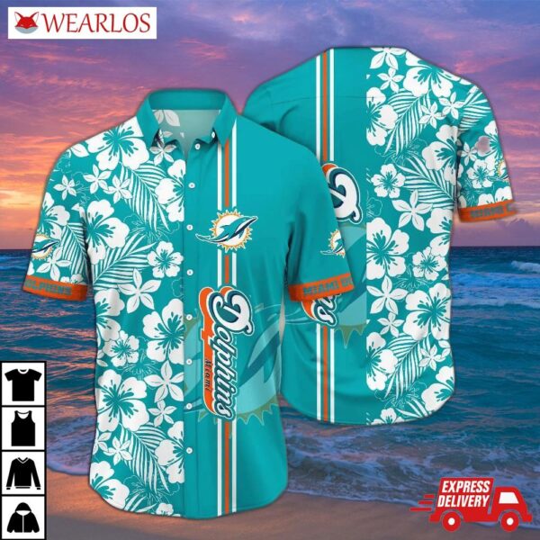 Miami Dolphins Hibiscus Dreams Hawaiian Shirt