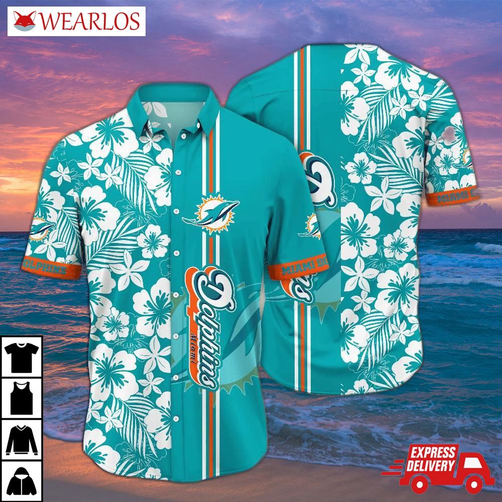 Miami Dolphins Hibiscus Dreams Hawaiian Shirt
