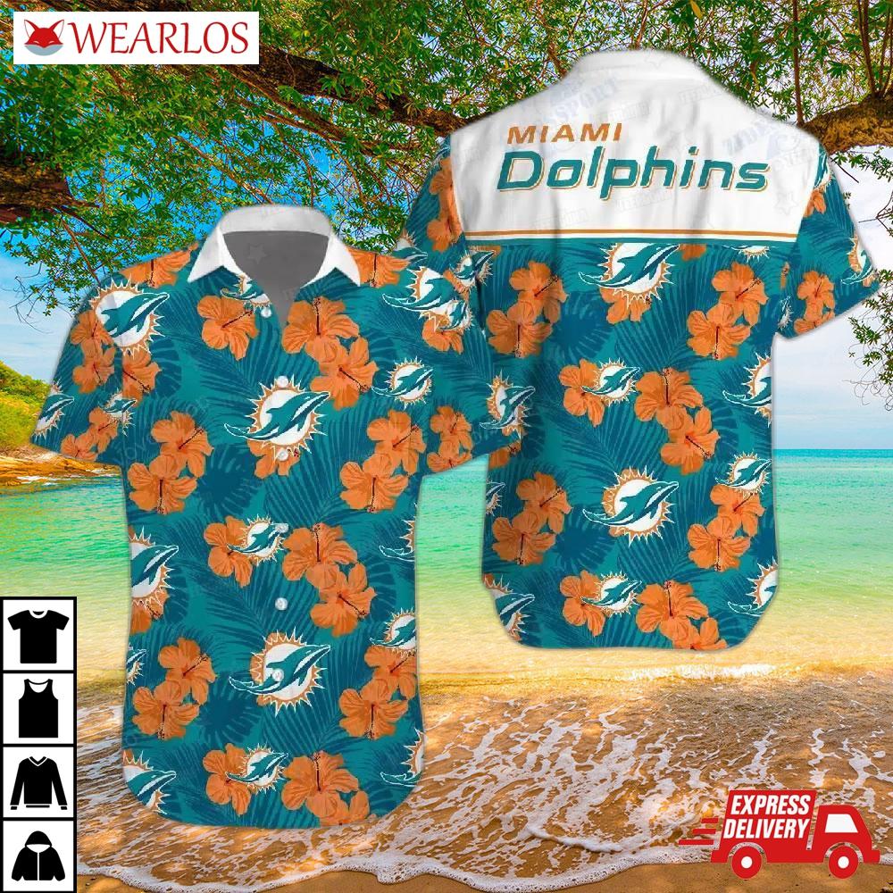 Miami Dolphins Hibiscus Paradise Hawaiian Shirt