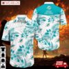 Miami Dolphins Island White Flora Hawaiian Shirt