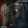 Miami Dolphins Nfl Golden Brandedition Black Jersey Gift With Custom Name Number For Fans