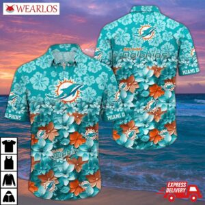 Miami Dolphins Paradise Bloom Hawaiian Shirt