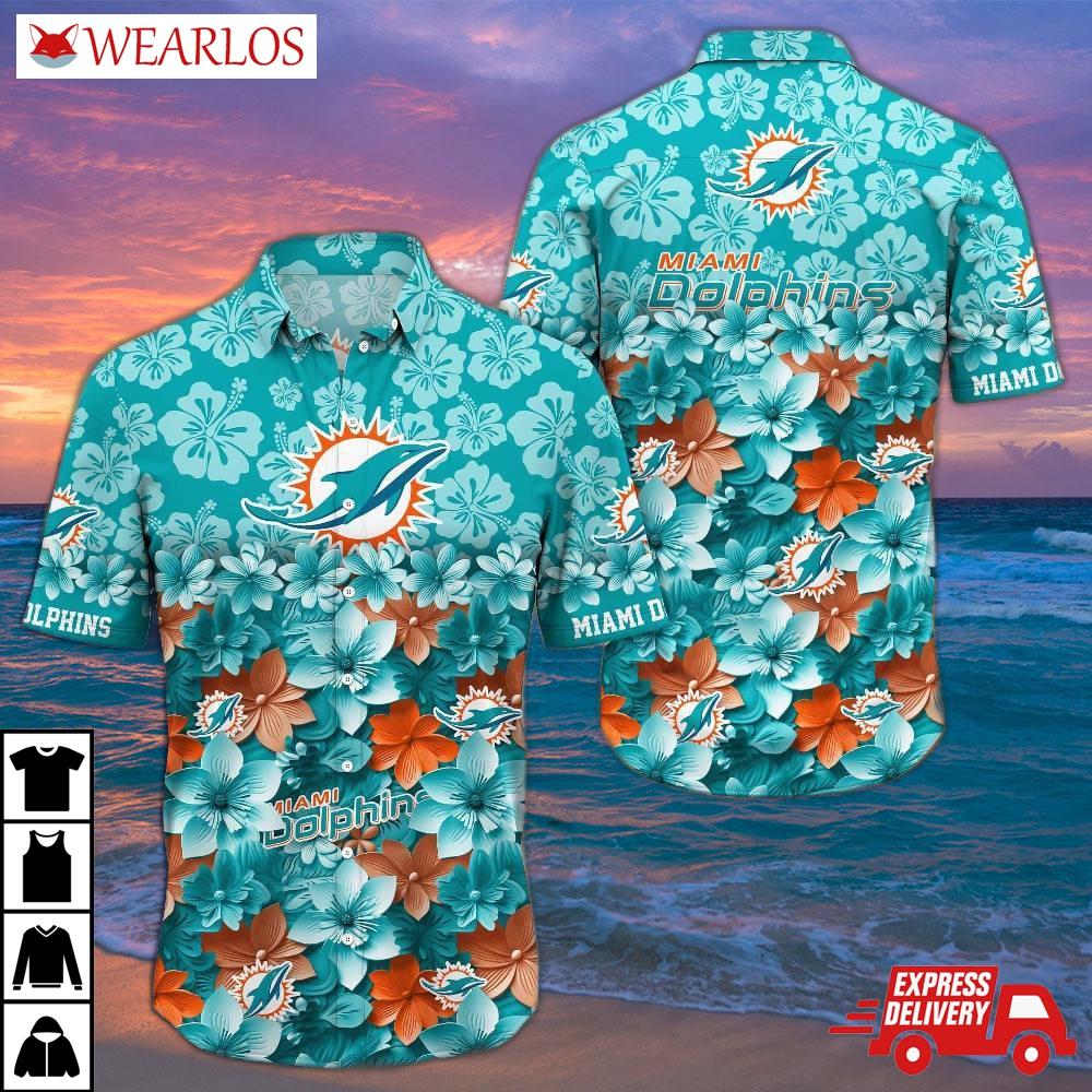 Miami Dolphins Paradise Bloom Hawaiian Shirt