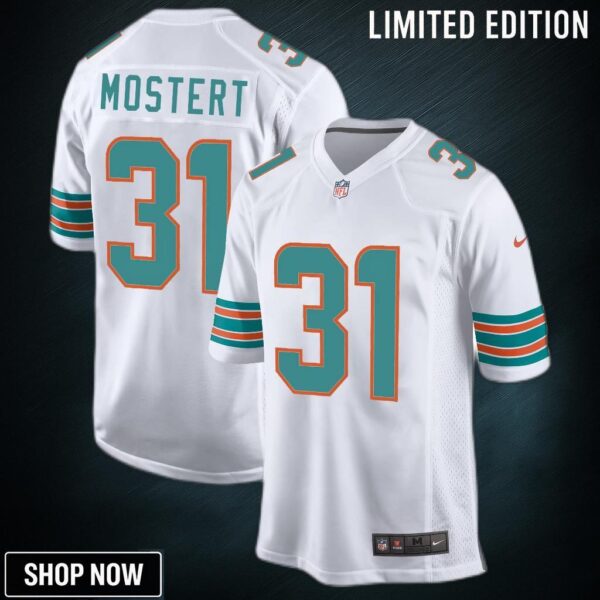 Miami Dolphins Raheem Mostert 31 Alternate Game Jersey - White