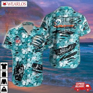 Miami Dolphins Shark Attack Hawaiian Shirt