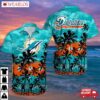 Miami Dolphins Sunset Palm With Sky Hawaiian Shirt