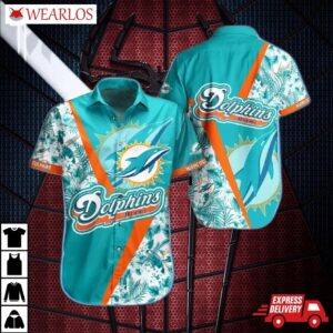 Miami Dolphins Tropical Burst Hawaiian Shirt