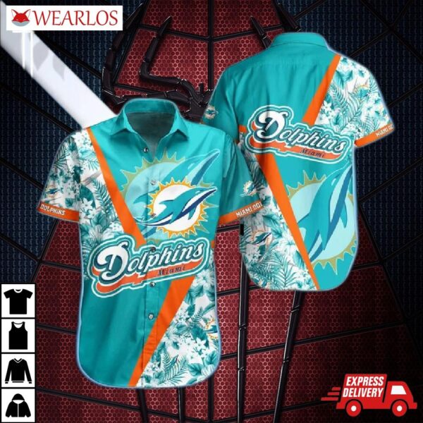 Miami Dolphins Tropical Burst Hawaiian Shirt