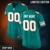 Miami Dolphins Womens Alternate Custom Game Jersey - Aqua Jerseys Nfl