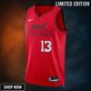 Miami Heat Nike City Edition Swingman Jersey - Red Bam Adebayo Unisex