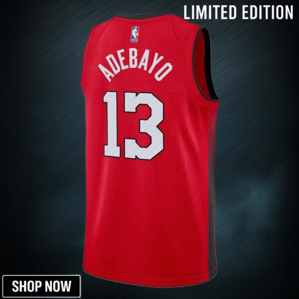 Miami Heat Nike City Edition Swingman Jersey - Red Bam Adebayo Unisex