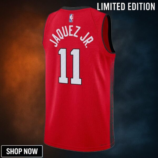 Miami Heat Nike City Edition Swingman Jersey - Red Jaime Jaquez Jr. Unisex