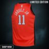 Miami Heat Nike City Edition Swingman Jersey - Red Jaime Jaquez Jr. Youth