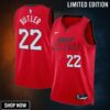 Miami Heat Nike City Edition Swingman Jersey - Red Jimmy Butler Unisex
