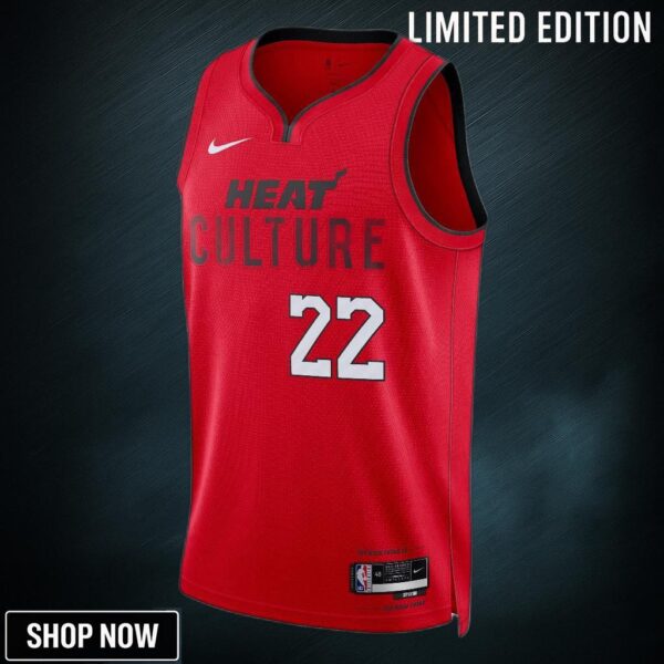 Miami Heat Nike City Edition Swingman Jersey - Red Jimmy Butler Unisex