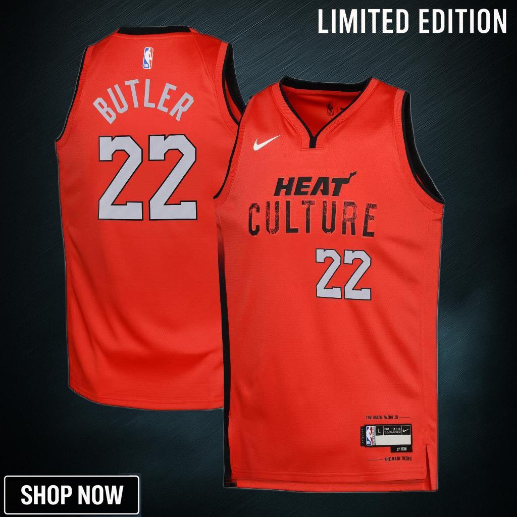 Miami Heat Nike City Edition Swingman Jersey - Red Jimmy Butler Youth