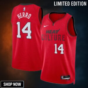Miami Heat Nike City Edition Swingman Jersey - Red Tyler Herro Unisex