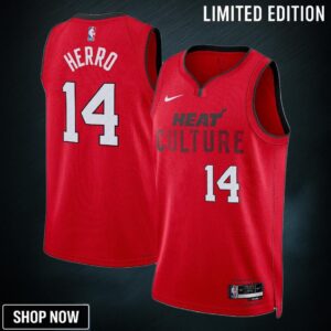Miami Heat Nike City Edition Swingman Jersey - Red Tyler Herro Unisex