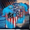Miami Marlins 4th Of July Celebration Hawaiian Shirt