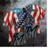 Miami Marlins American Pride Hawaiian Shirt