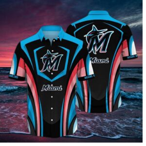 Miami Marlins Dynamic Wave Hawaiian Shirt