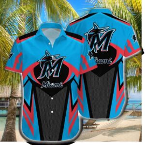 Miami Marlins Thunder Strike Hawaiian Shirt