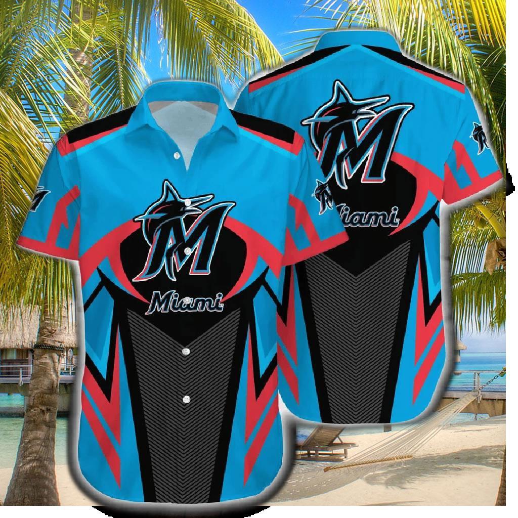 Miami Marlins Thunder Strike Hawaiian Shirt