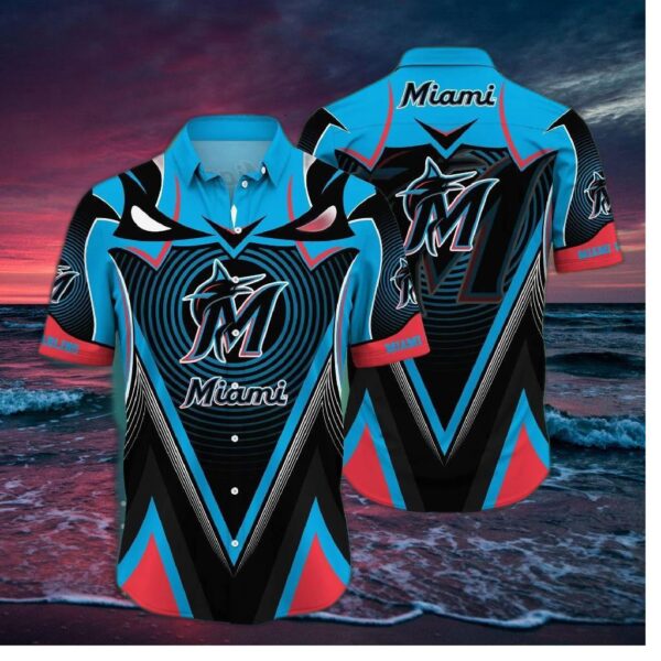 Miami Marlins Tribal Energy Hawaiian Shirt