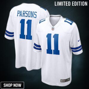 Micah Parsons 11 Dallas Cowboys Game Jersey - White