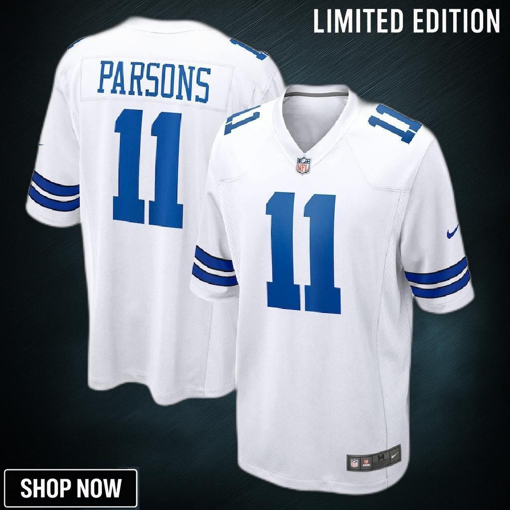 Micah Parsons 11 Dallas Cowboys Game Jersey - White