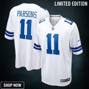 Micah Parsons 11 Dallas Cowboys Game Player Jersey - White