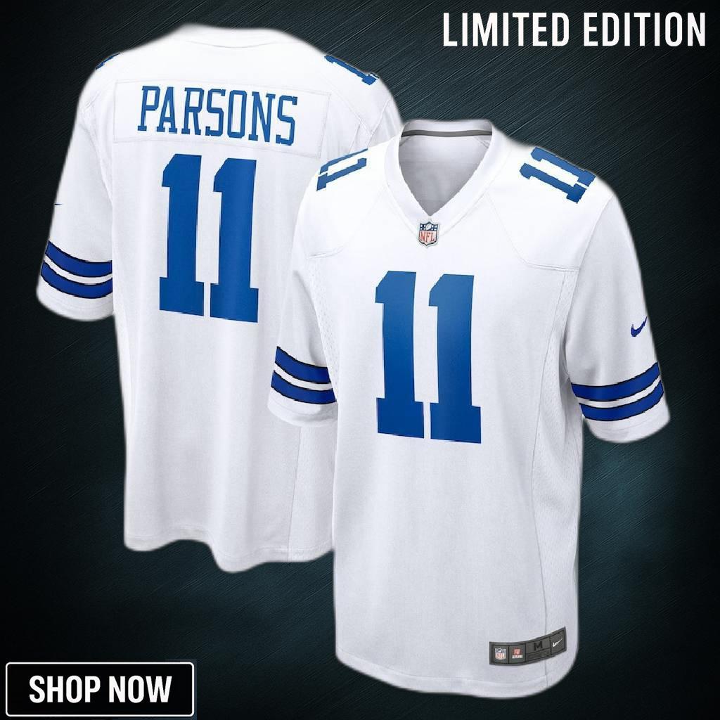 Micah Parsons 11 Dallas Cowboys Game Player Jersey - White