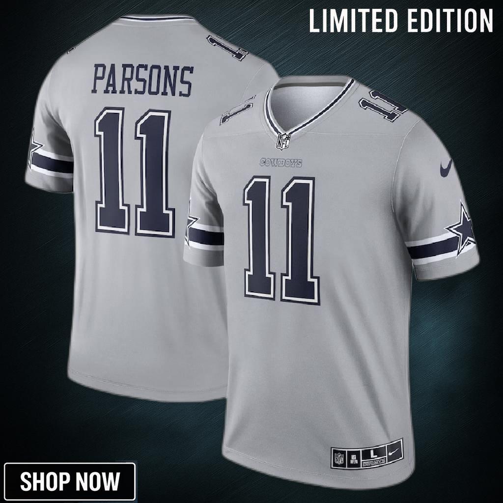 Micah Parsons 11 Dallas Cowboys Inverted Legend Player Jersey - Gray