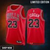 Michael Jordan 23 -23 Chicago Bulls Red Icon Edition Jersey Swingman