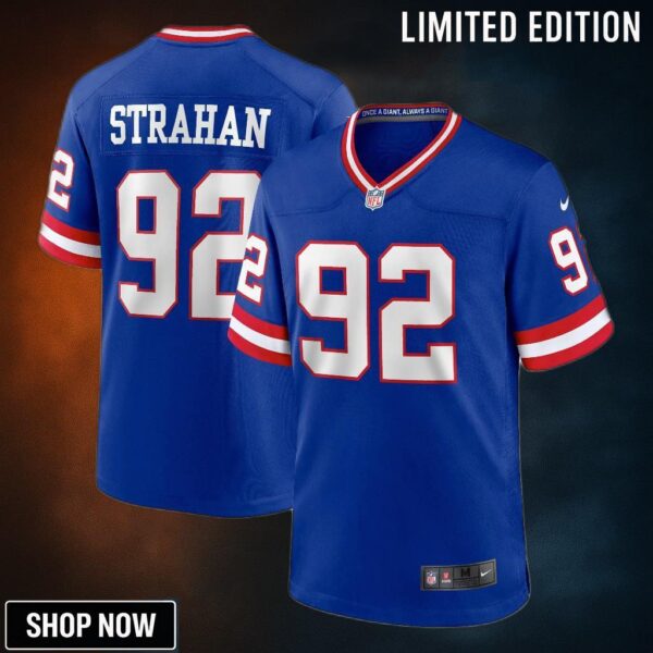 Michael Strahan New York Giants Classic Retired Player Game Jersey - Royal Nfl